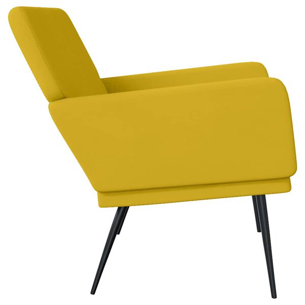 vidaXL Banco de terciopelo amarillo 108x79x79 cm
