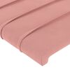 vidaXL Cabeceros terciopelo rosa 200x5x78/88 cm
