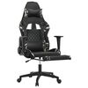 vidaXL Silla gaming con reposapi&eacute;s cuero sint&eacute;tico negro camuflaje
