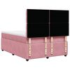 vidaXL Cama box spring con colch&oacute;n terciopelo rosa 140x190 cm
