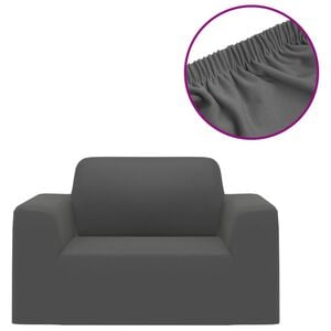 vidaXL Funda el&aacute;stica para sill&oacute;n poli&eacute;ster jersey antracita