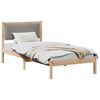 vidaXL Estructura de cama Taup&eacute; 100 x 200 cm Madera de pino macizo