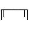 vidaXL Juego de comedor para jard&iacute;n 7 piezas acero negro