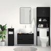 vidaXL Gabinete de Lavabo para Baño Roble Negro 80 x 33 x 60 cm