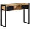 vidaXL Mesa consola madera maciza mango 100x35x75 cm