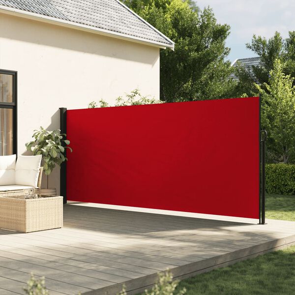 vidaXL Toldo lateral retr&aacute;ctil rojo 160x600 cm