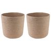 vidaXL Set de Macetas de Planta 2 pcs Natural &Oslash; 28 x 28 cm