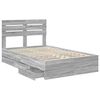 vidaXL Estructura de cama Gris Sonoma 120 x 190 cm Madera Ingenieril