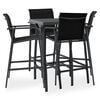 vidaXL Conjunto de bar para jard&iacute;n 5 piezas negro