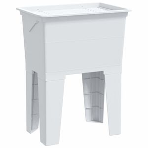 vidaXL Fregadero de lavadero de resina blanco 59x41x75 cm