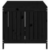 vidaXL Caja de almacenaje jard&iacute;n madera de pino negro 147x68x64 cm