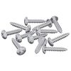 vidaXL Tornillos de Madera 12 uds. Plateado M3,5 x 20 mm Acero