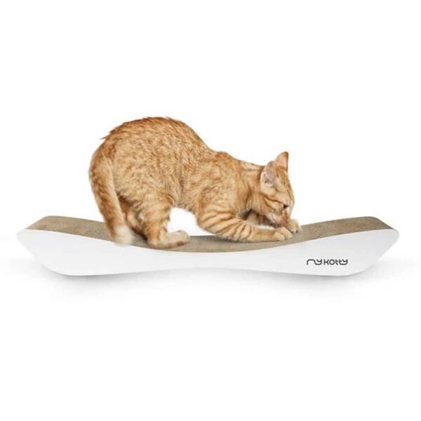 MyKotty Rascador para gatos TOBI 59x25x6,9 cm blanco 3087