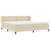 vidaXL Cama tipo Box Spring con colch&oacute;n Crema 200 x 200 cm tela