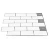 vidaXL Azulejo de metro 10 pcs Gris 30,5 x 30,5 cm Poliuretano y PET