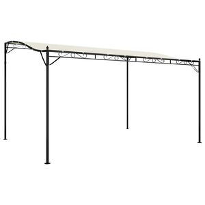 vidaXL Toldo acero y tela color crema 4x3 m 180 g/m&sup2;