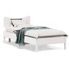 vidaXL Estructura de cama sin colch&oacute;n madera maciza blanca 90x190 cm
