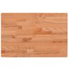 vidaXL Encimera de ba&ntilde;o madera maciza de haya 60x40x4 cm