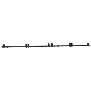 vidaXL Kit de herrajes para puertas correderas acero negro 366 cm