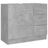 vidaXL Armario para lavabo contrachapada gris hormigón 63x30x54 cm