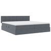 vidaXL Cama con almacenamiento Gris oscuro 200 x 200 cm Terciopelo