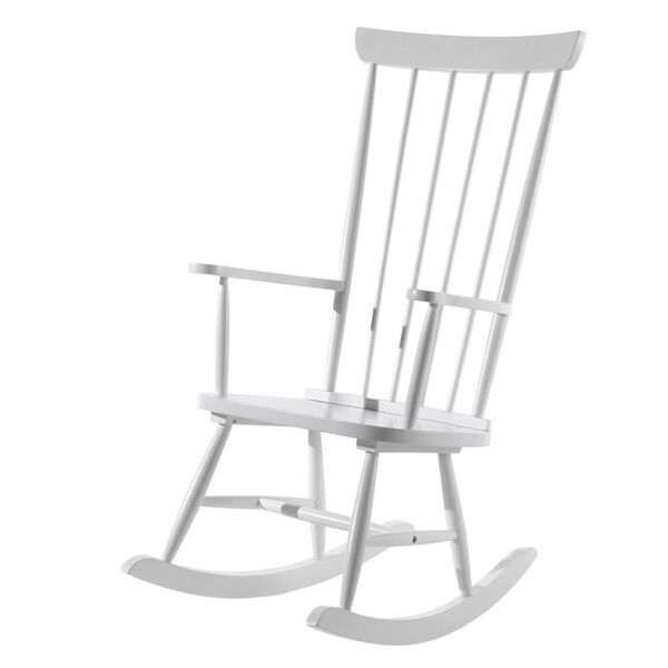 Vipack Silla mecedora Rocky madera blanca