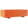 vidaXL Jardinera de madera maciza de pino marr&oacute;n cera 90x40x26,5 cm