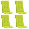vidaXL Coj&iacute;n silla de jard&iacute;n respaldo alto 4 uds tela verde 120x50x3cm