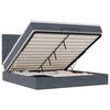 vidaXL Estructura cama otomana colchones terciopelo gris oscuro