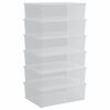 vidaXL Cajas de almacenaje apilables 6 uds pl&aacute;stico 25 L