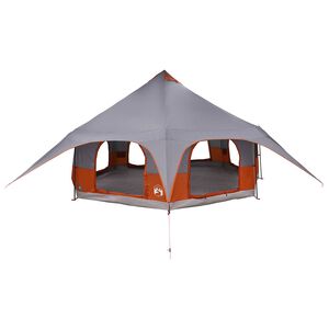 vidaXL Tienda Familiar 10 persona Gris y naranja