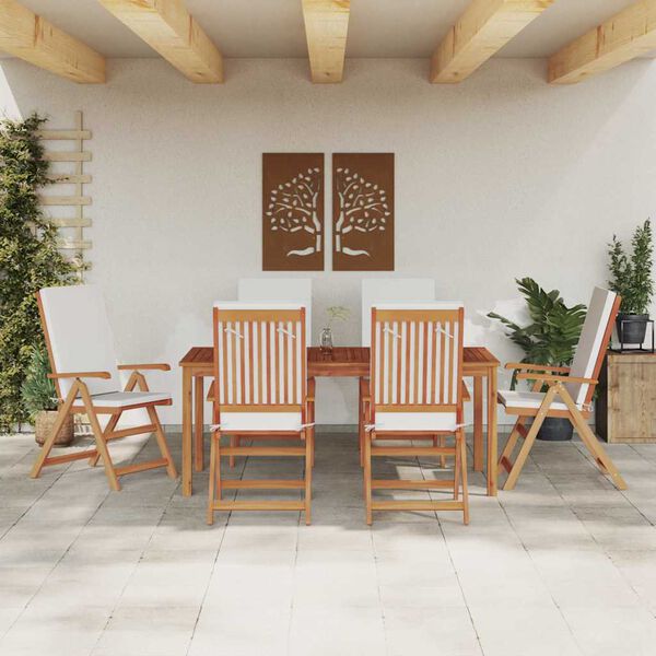 vidaXL Silla de Jard&iacute;n 6 pcs Marr&oacute;n y 57 x 71.5 x 104 cm