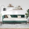 vidaXL Estructura de Cama Esquina con Colch&oacute;n 2 pcs Verde Terciopelo