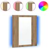 vidaXL Armario de ba&ntilde;o con espejo LED madera roble artisan 40x12x45 cm