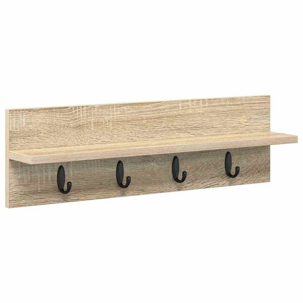 vidaXL Perchero de pared Roble Sonoma 60 x 10,5 x 18 cm