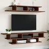 vidaXL Muebles de TV de pared madera de ingenier&iacute;a marr&oacute;n roble