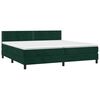 vidaXL Cama box spring con colch&oacute;n terciopelo verde oscuro 200x200 cm