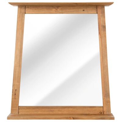 vidaXL Espejo de baño madera maciza de pino 70x12x79 cm
