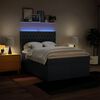vidaXL Cama box spring con colch&oacute;n tela azul 160x200 cm
