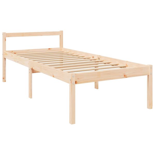 vidaXL Cama para personas mayores madera maciza de pino 100x200 cm