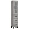 vidaXL Aparador alto madera contrachapada gris Sonoma 34,5x34x180 cm