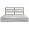 vidaXL Cama con almacenamiento con cabecera Gris Sonoma 180 x 200 cm