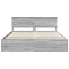 vidaXL Estructura de cama con cabecera Gris Sonoma 200 x 200 cm
