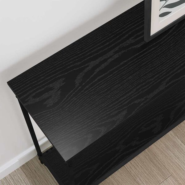 vidaXL Mesa Consola con estante Roble negro 101 x 30.5 x 75 cm