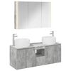 vidaXL Juego de Muebles de Ba&ntilde;o 4 pcs Gris Hormig&oacute;n