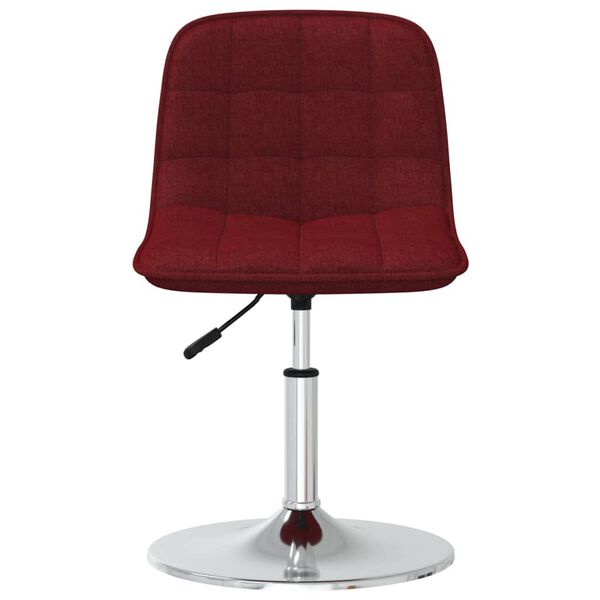 vidaXL Sillas de comedor giratorias 4 unidades tela rojo vino tinto