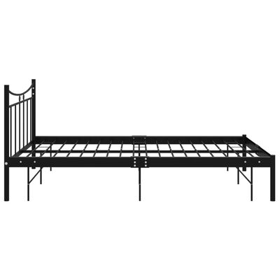vidaXL Estructura de cama de metal y madera contrachapada 140x200 cm