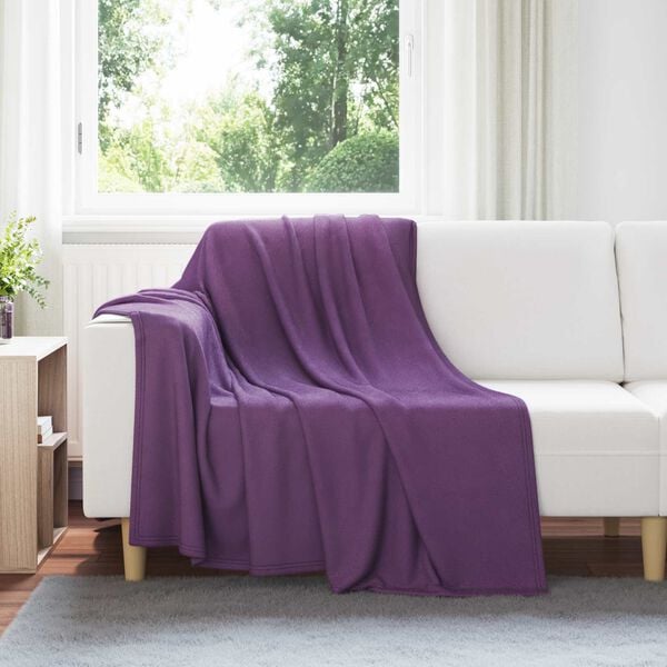 vidaXL Mantitas de Sof&aacute; 6 pcs Morado 200 x 150 cm Lana