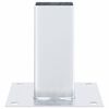 vidaXL Bases para postes cuadradas 4 uds. Plata 61x61 mm