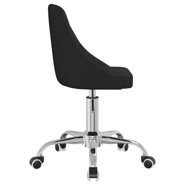 vidaXL Silla de oficina giratoria tela negro